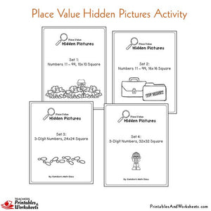 Place Value Activities Worksheets Mystery Pictures Sample 1