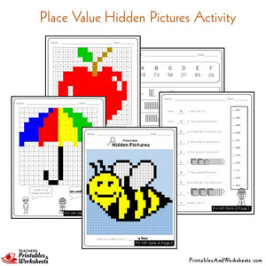 Place Value Activities Worksheets Mystery Pictures Sample 2