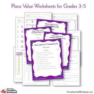 Grades 3-5 Place Value Worksheets Sample