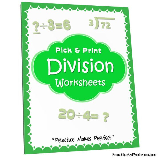 Division Worksheets Bundle Cover