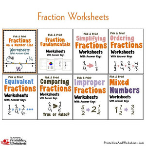 Fractions Worksheets with Answer Keys Fundamentals