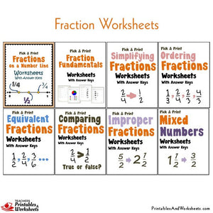Fractions Worksheets with Answer Keys Fundamentals