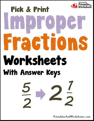 Improper Fractions Worksheets