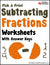Subtracting Fractions Worksheets with Answer Keys