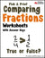 Comparing Fractions Comparison Worksheets