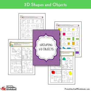 Grouping 3d Shapes Worksheets