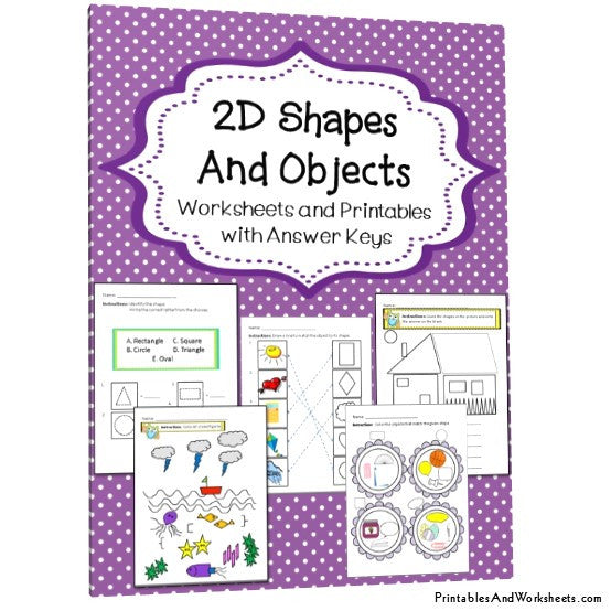 2d Shapes and Objects Worksheets Cover