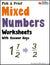 Mixed Numbers Printable Worksheets with Answer Keys