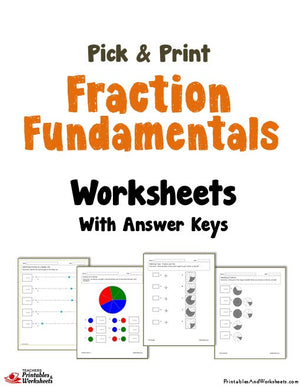 Fundamentals of Fractions Worksheets Cover