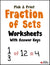 Fraction of Sets Worksheets with Answer Keys