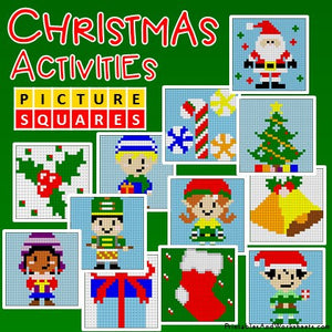 Christmas Color-By-Number Coloring Activities Mystery Pictures Worksheets Cover