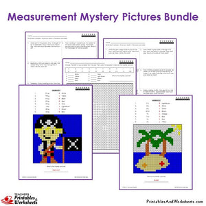 3rd Grade Measurement Mystery Pictures Coloring Worksheets Sample 2