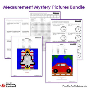 3rd Grade Measurement Mystery Pictures Coloring Worksheets Sample 3