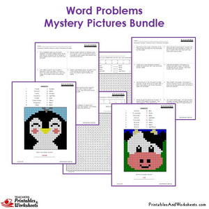 Grade 3 Math Word Problems Coloring Worksheets - Sample 2
