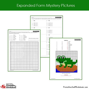 Grade 2 Expanded Form Coloring Worksheets Sample 1