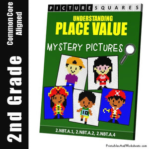 Grade 2 Place Value Mystery Pictures Coloring Worksheets