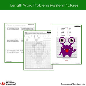 Grade 2 Length Word Problems Coloring Worksheets Sample 1