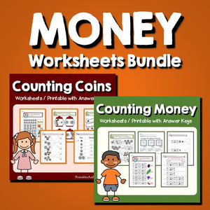 Money Worksheets and Printables Bundle with Answer Keys Cover