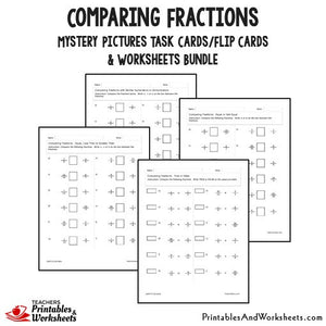 Comparing Fractions Bundle - Worksheets Sample