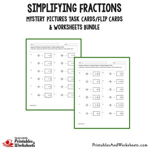 Simplifying Fractions Bundle - Worksheets