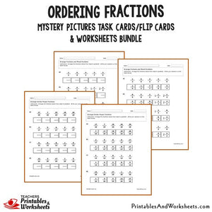 Ordering Fractions Bundle - Worksheets