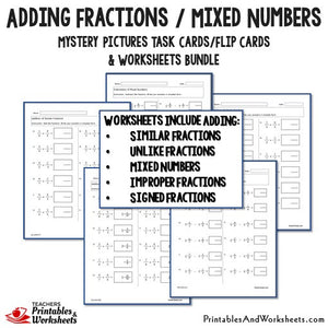 Adding Fractions/Mixed Numbers Bundle - Worksheets