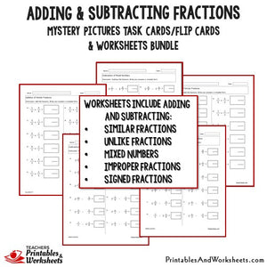 Adding and Subtracting Fractions/Mixed Numbers Bundle - Worksheets