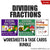 Dividing Fractions Bundle - Worksheets and Mystery Pictures Task Cards/Flip Cards