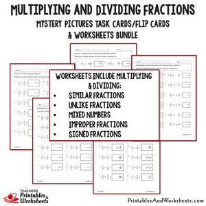 Multiplying and Dividing Fractions/Mixed Numbers Bundle - Worksheets