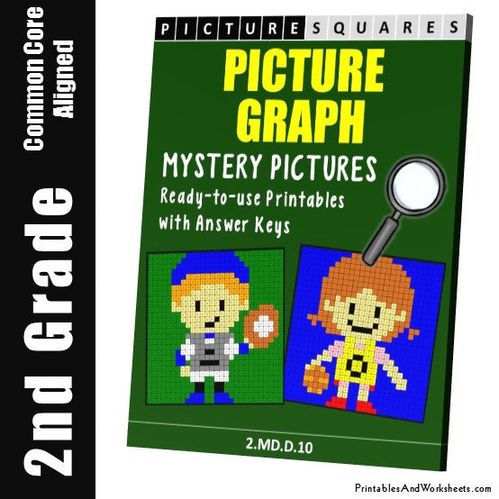 Grade 2 Picture Graph Coloring Worksheets