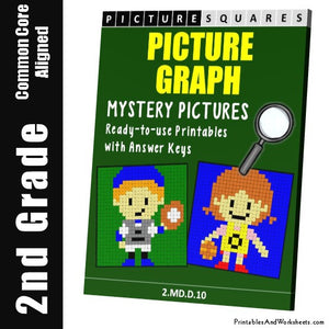 Grade 2 Picture Graph Coloring Worksheets