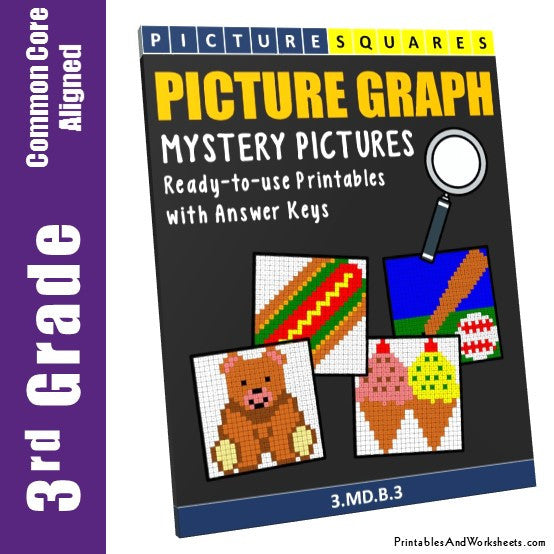 Grade 3 Picture Graphs Mystery Pictures Coloring Worksheets