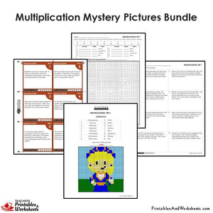 Grade 4 Multiplication Mystery Pictures - Queen