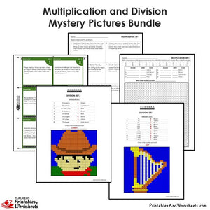 Grade 4 Multiplication and Division Coloring Worksheets / Task Cards - Sample 2