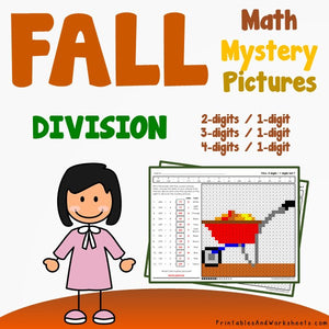 Fall/Autumn Division Coloring Worksheets