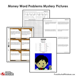Grade 4 Money Word Problems Coloring Worksheets / Task Cards - Doctor