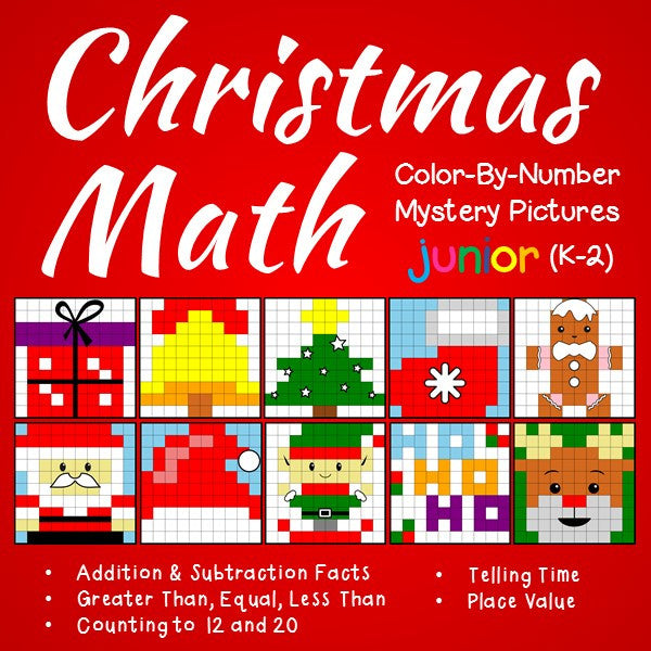 Christmas Math Color-By-Number