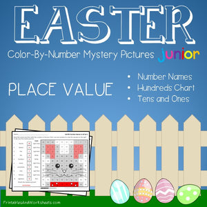 Easter Color-By-Number: Place Value