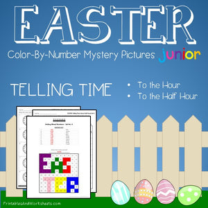 Easter Color-By-Number: Telling Time