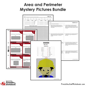 Grade 4 Area and Perimeter Coloring Worksheets / Task Cards - Engineer