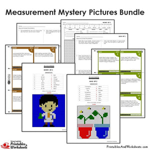 Grade 4 Measurement Word Problems Mystery Pictures - Sample 2