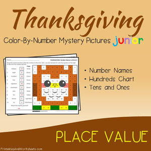 Thanksgiving Color-By-Number: Place Value