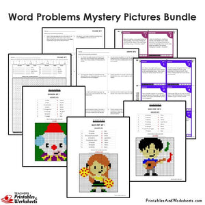 Grade 4 Word Problems Mystery Pictures Coloring Sample