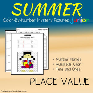 Summer Color-By-Number: Place Value