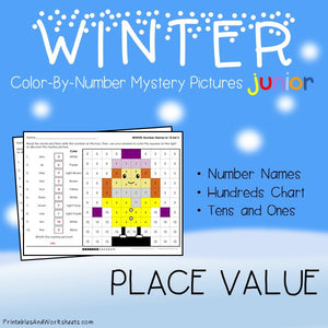 Winter Color-By-Number: Place Value