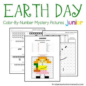 Earth Day Color-By-Number: Counting to 20, Greater Than/Less Than