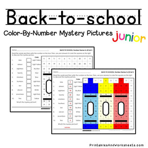 Back To School Color-By-Number - Place Value