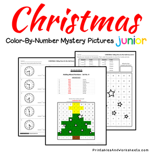 Christmas Color-By-Number: Telling Time