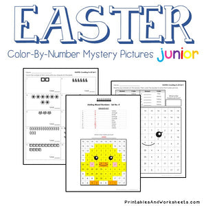 Easter Color-By-Number: Counting to 20, Greater Than/Less Than