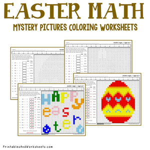 Easter Coloring Worksheets - Division